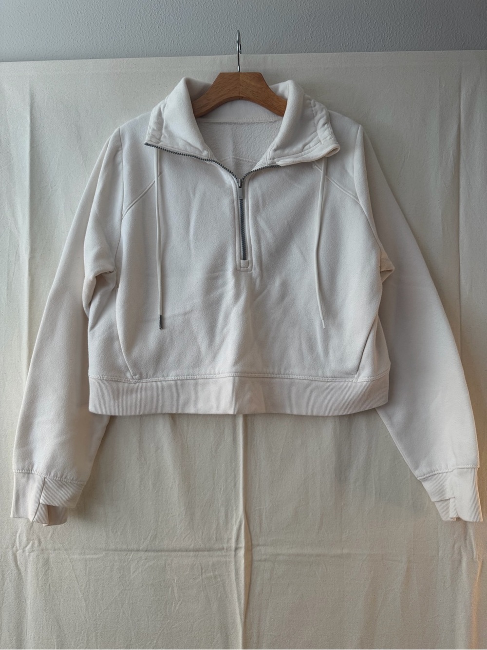 3/$20 Target White Half-Zip Cropped Pullover Sweatshirt
